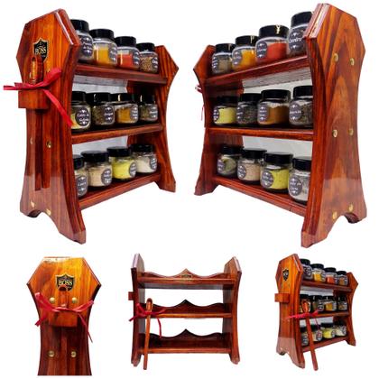 Imagem de Porta Temperos Prático de Balcão com 12 Potes e colher dosadora