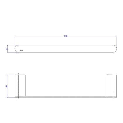 Imagem de Porta Toalha 30cm Deca Versa Red Gold 2040.gl31.030.rd
