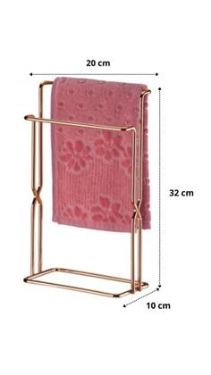 Imagem de Porta Toalha banheiro rosto mãos Bancada rose gold Future 1171RG