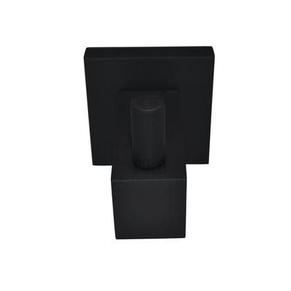 Imagem de Porta Toalha Cabide Preto Fosco Banheiro Quadrado Metal