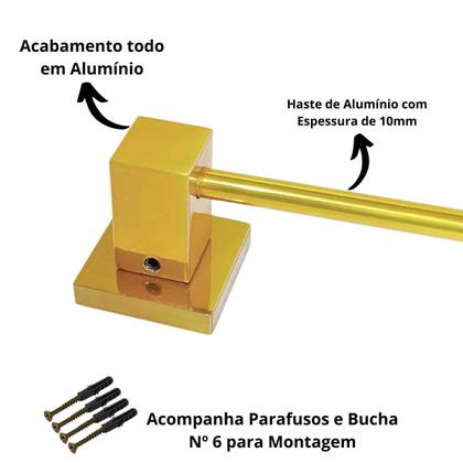 Imagem de Porta Toalha de Banho Grécia Luxo Dourado