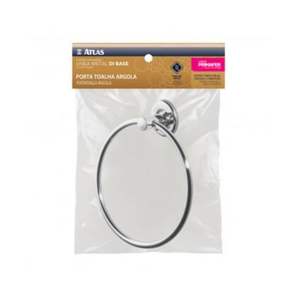Imagem de Porta Toalha De Rosto Argola Cromado Dupla Fixação 16cm
