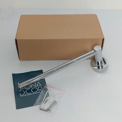 Imagem de Porta Toalha De Rosto Mãos Cromado Metal Inox Suporte De Parede Para Toalha Banheiro Toalheiro Reto Lavabo Lavatório Luxo Com Fixação Dupla