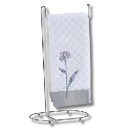 Imagem de Porta Toalha De Rosto Suporte Toalheiro Cromado Bancada Pia Banheiro Lavabo