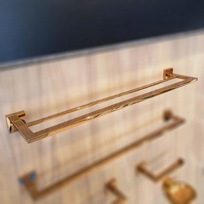 Imagem de Porta Toalha Duplo Italy Line Eterna Gold
