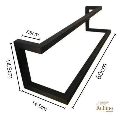 Imagem de Porta Toalha Duplo Toalheiro Estilo Industrial