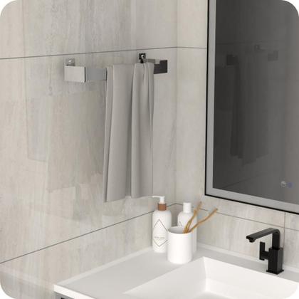 Imagem de Porta Toalha Rosto Inox Suporte Banheiro Toalheiro ELG
