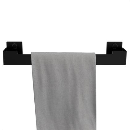 Imagem de Porta Toalha Rosto Suporte Banheiro Toalheiro Preto ELG
