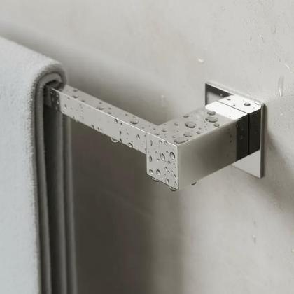 Imagem de Porta Toalha Toalheiro De Banheiro Lavabo 60cm Aço Inox 304 Q-T60