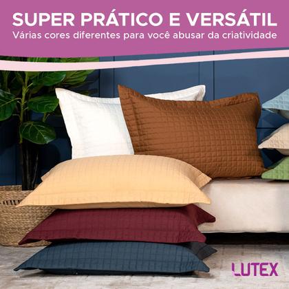 Imagem de Porta Travesseiro Plaza Lavive Percal Matelassê em Pastilha Costurado - Capa com Zíper 50 x 70cm