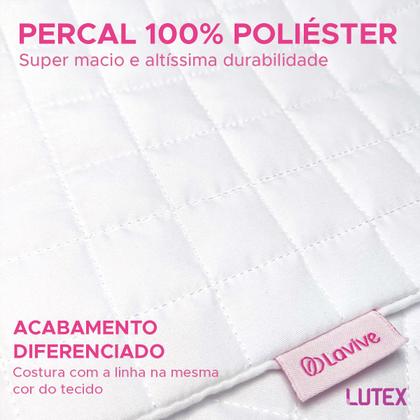 Imagem de Porta Travesseiro Plaza Lavive Percal Matelassê em Pastilha Costurado - Capa com Zíper 50 x 70cm