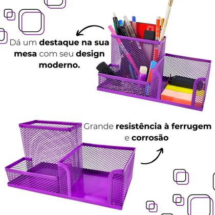 Imagem de Porta Treco com 3 Partes para Escritório Roxo