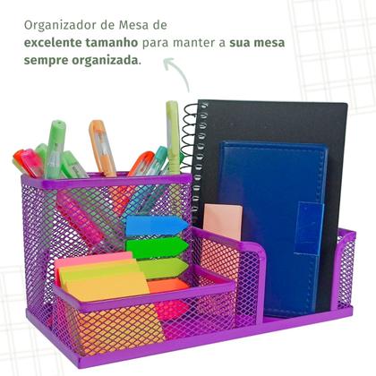 Imagem de Porta Treco com 3 Partes para Escritório Roxo