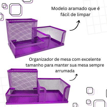 Imagem de Porta Treco com 3 Partes para Escritório Roxo