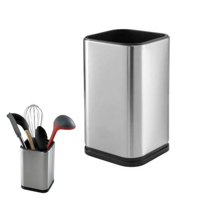 Imagem de Porta Utensílios Suporte Organizador Talheres Inox 17 Cm