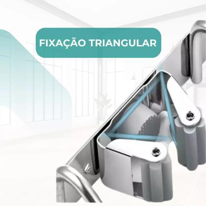 Imagem de Porta Vassoura Parede Inox 7 Ganchos Organizador Rodo
