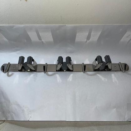 Imagem de Porta Vassoura Parede Inox 7 Ganchos Organizador Rodo