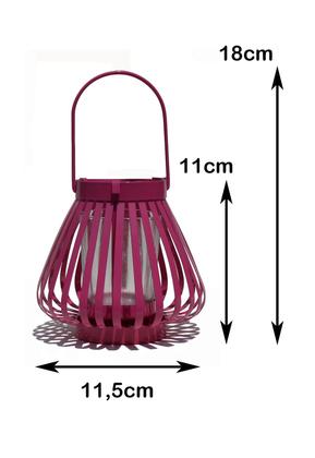 Imagem de Porta Vela Decorativo Castiçal de Mesa em Metal e Vidro