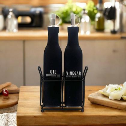 Imagem de Porta Vinagre E Azeite Manhattan C/Suporte Galheteiro 300ml