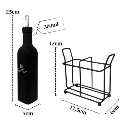Imagem de Porta Vinagre E Azeite Manhattan C/Suporte Galheteiro 300ml