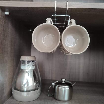 Imagem de Porta Xícaras Suporte Organizador Cozinha Armário Aço Forte