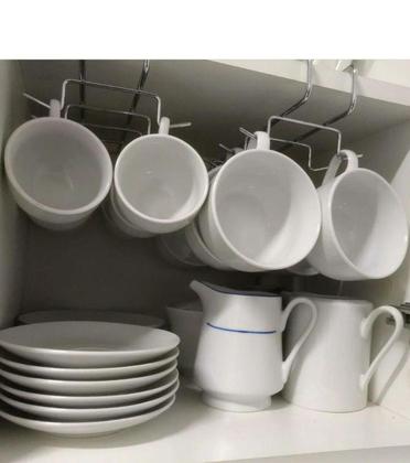 Imagem de Porta Xícaras Suporte Organizador Cozinha Armário Aço Forte