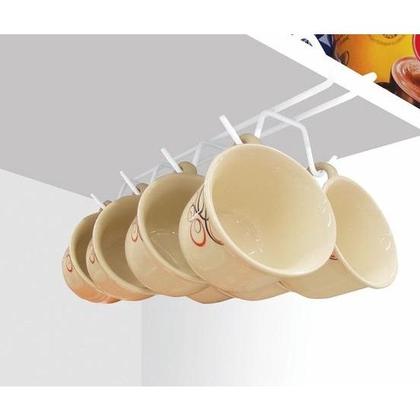 Imagem de Porta Xícaras Suspenso Suporte Organizador Armário Cozinha 100% Aço