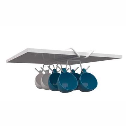 Imagem de Porta Xícaras Suspenso Suporte Organizador Armário Cozinha 100% Aço