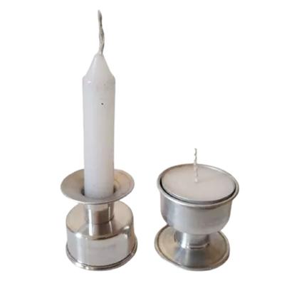 Imagem de Portas Vela Duplo Para Vela Palito E Rechaud Em Alumínio