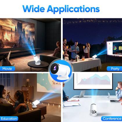 Imagem de Portátil Projetor Hy300 Pro Smart Wifi Bluetooth 300 Ansi