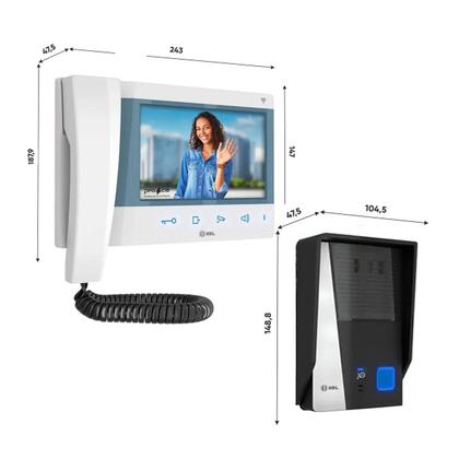 Imagem de Porteiro Eletronico com Video HDL Connect 7 Polegadas Wi-Fi