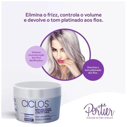 Imagem de Portier Ciclos B-tox Violet 250g + Ciclos B-Tox Mask Capilar 250g