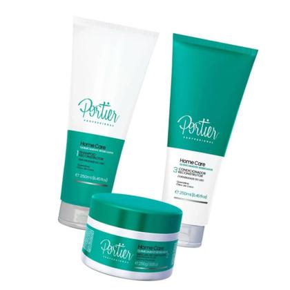 Imagem de Portier Kit Home Care Reconstrutor Sh+Cond+Masc 3x250ml