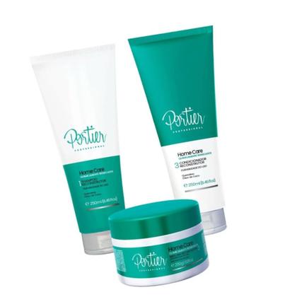 Imagem de Portier Kit Home Care Reconstrutor Sh+Cond+Masc 3x250ml