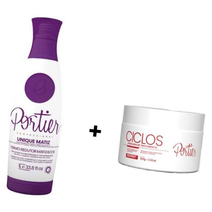 Imagem de Portier Redutor De Volume Unique Matiz 1000ml + Portier Ciclos Mask Btx 100g