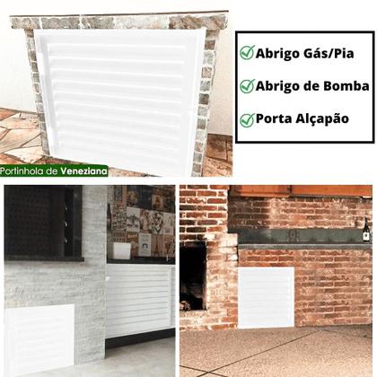 Imagem de Portinhola Porta Alçapão Branco Abrigo 80x60 De Aço Laminado Resistente Para Telhado Laje Água Luz Sótão