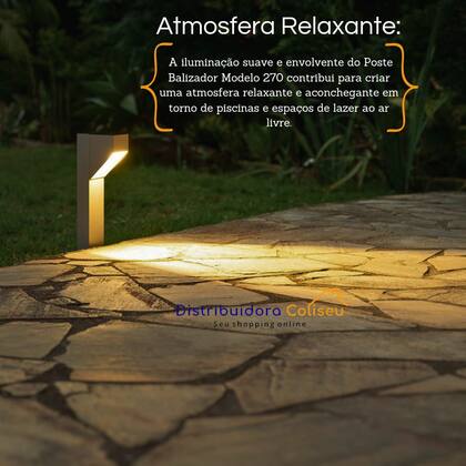 Imagem de Poste Balizador Área Externa Jardim - M270 Gu10 - Marrom