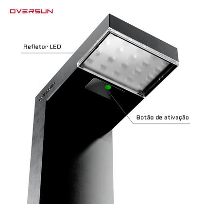 Imagem de Poste Balizador Solar Jardim LED 12h Acendimento Automático Verde - Oversun