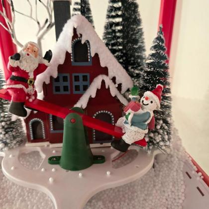 Imagem de Poste lanterna natal - gangorra - neve - movimentos - bivolt - Cromus