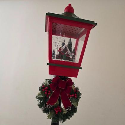 Imagem de Poste lanterna natal - gangorra - neve - movimentos - bivolt - Cromus