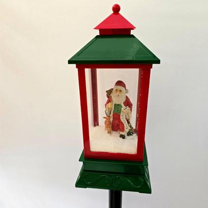 Imagem de Poste lanterna - natal - papai noel -  neve artificial