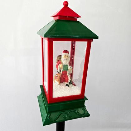 Imagem de Poste lanterna - natal - papai noel -  neve artificial