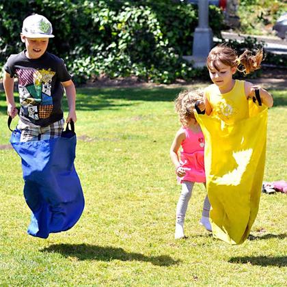 Imagem de Potato Sack Race Bags Wowagoga Colorful Adult Sack, conjunto de 4