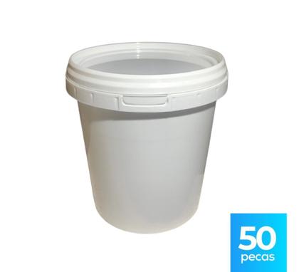 Imagem de Pote 1 Litro com Tampa Lacre - 50 Peças