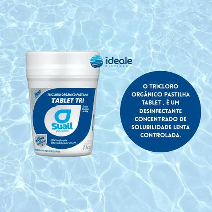 Imagem de Pote 5 Un Pastilhas Tabletes Suall Para Tratamento Piscinas