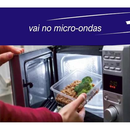 Imagem de Pote 500Ml Descartável Retangular C/50 Marmita Freezer Micro