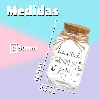 Imagem de Pote 500ml Hermético Vidro Com Tampa De Rolha Para Armazenar Temperos, Biscoitos Ou Usar Em Projetos De Artesanato