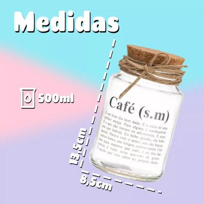 Imagem de Pote 500ml Hermético Vidro Com Tampa De Rolha Para Armazenar Temperos, Biscoitos Ou Usar Em Projetos De Artesanato