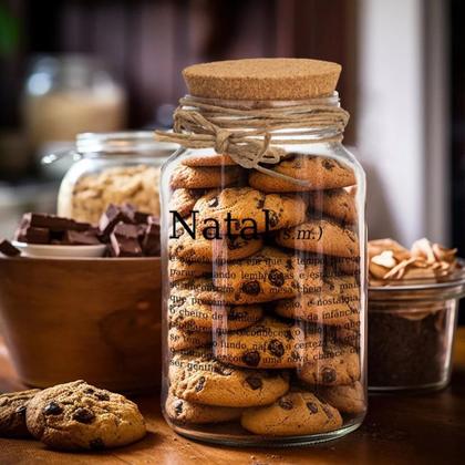 Imagem de Pote 500ml Hermético Vidro Com Tampa De Rolha Para Armazenar Temperos, Biscoitos Ou Usar Em Projetos De Artesanato