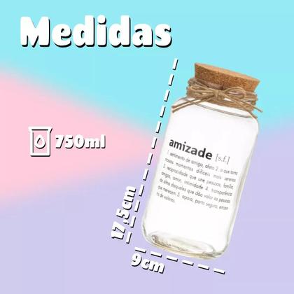 Imagem de Pote 750ml Hermético Vidro Com Tampa De Rolha Para Armazenar Temperos, Biscoitos Ou Usar Em Projetos De Artesanato